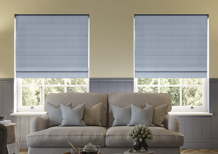 Shima Faux Silk, Sky - Roman Blind - Image 3